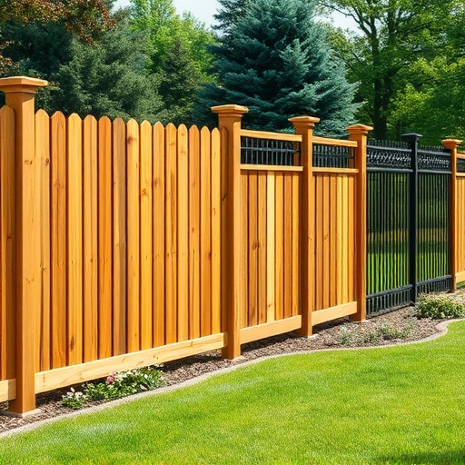 Completed fencing installation in Centre AL featuring wooden picket, vinyl, and wrought iron styles in a green landscape.