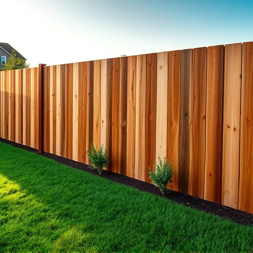 Beautiful wooden fence installation in Albertville AL, showcasing craftsmanship in a serene suburban setting.