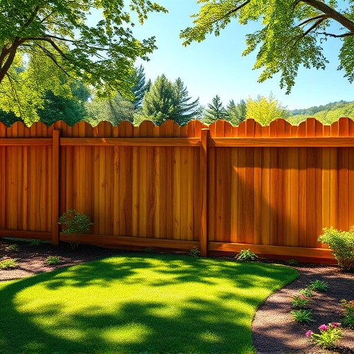 Completed wood fence installation in Cohutta GA, showcasing craftsmanship against a lush green landscape.