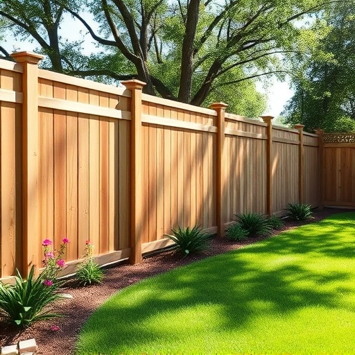 Completed wooden fencing project in Jasper GA with polished surfaces in a serene backyard setting.