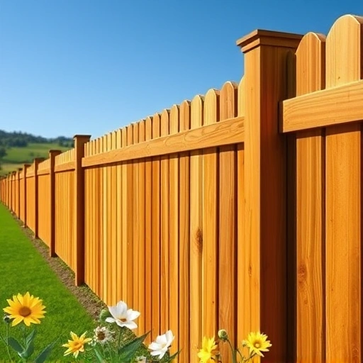 Beautiful wooden fence installation in Chatsworth GA, showcasing rich brown wood and detailed craftsmanship in a lush landscape.