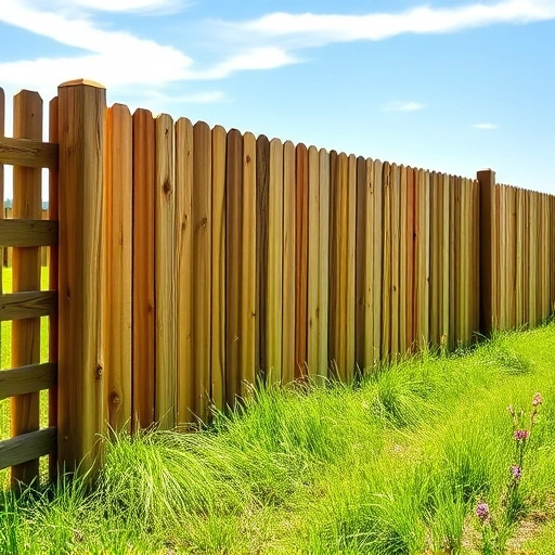 Completed wooden fence installation in Resaca GA, showcasing craftsmanship in a serene rural landscape.