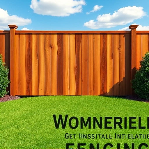 Completed wooden fence installation in Summerville GA with polished surfaces and lush green lawn under blue sky.
