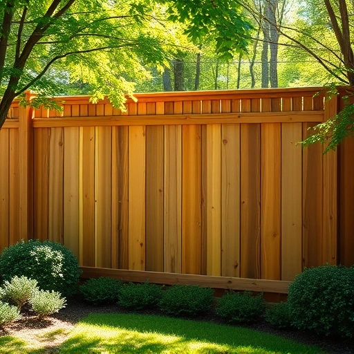 Beautiful wooden fence installation in Ellijay GA, surrounded by lush greenery and sunlight filtering through trees.