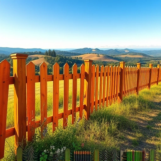 Serene North Georgia landscape with a high-quality wooden fence, wildflowers, and a lush forest backdrop.