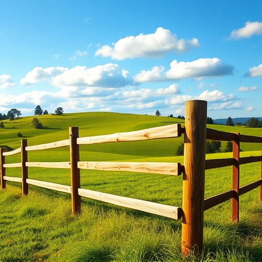 Completed wooden fence installation in Cohutta GA, showcasing craftsmanship amidst lush pastures and rolling hills.