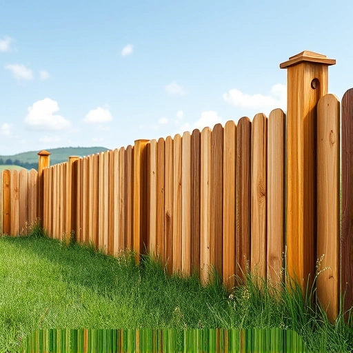 Completed wooden fence installation in Jasper GA with lush grass and rolling hills under a clear blue sky.