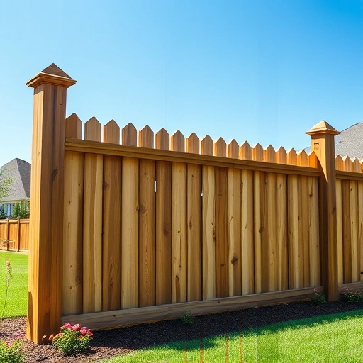 Elegant wooden fence in Summerville GA, showcasing expert craftsmanship in a serene suburban landscape.