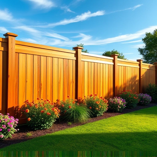 Elegant wooden privacy fence harmonizes with lush landscape in Canton GA, showcasing quality craftsmanship and beauty.