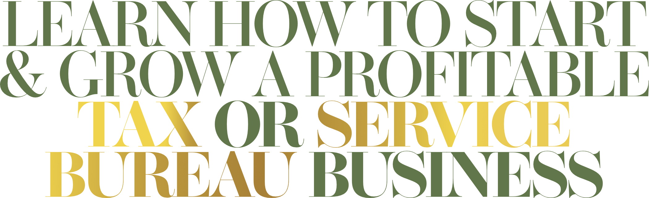 learn how to start and grow a profitable tax or service bureau business