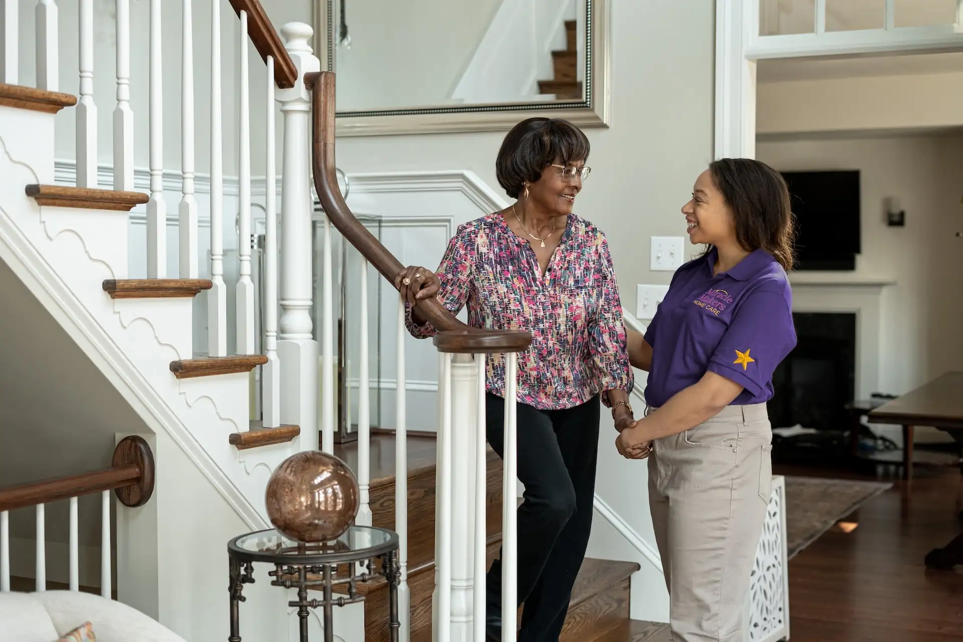 Adult daughter caring for her mother at home through Pennsylvania's paid family caregiver program