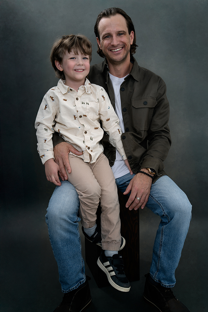 Fine art family portrait of mother and child in Vancouver studio