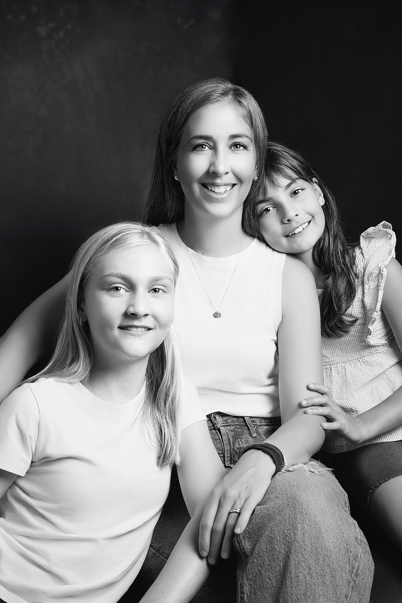 Fine art family portrait of mother and child in Vancouver studio