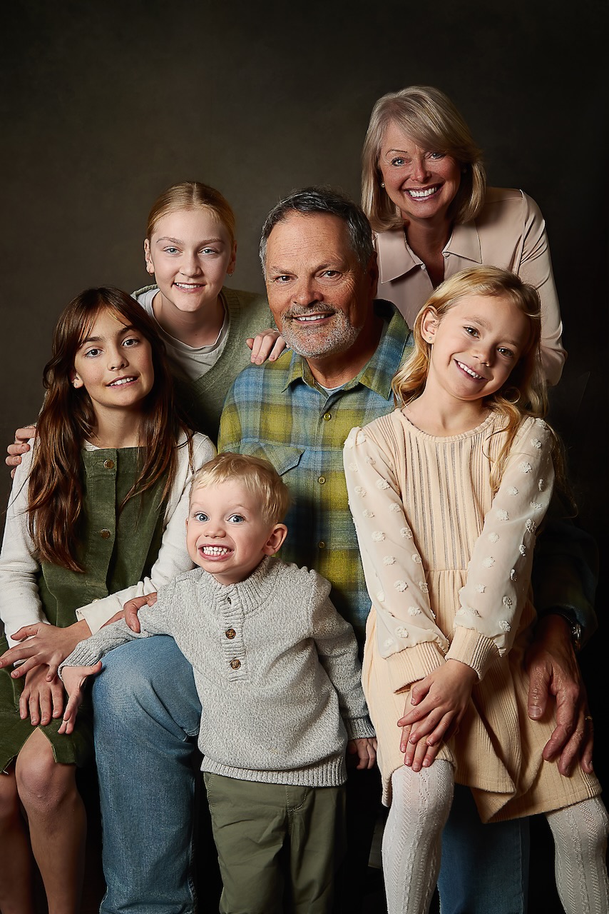 Grandparents and grandkids together smiling