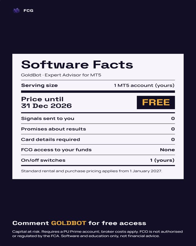 Software Facts label for GoldBot.