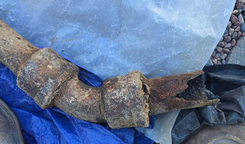 Emergency plumbing repair for broken rusted pipe in Coachella Valley