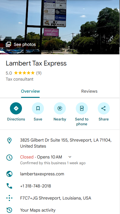 Lambert Tax Express Location