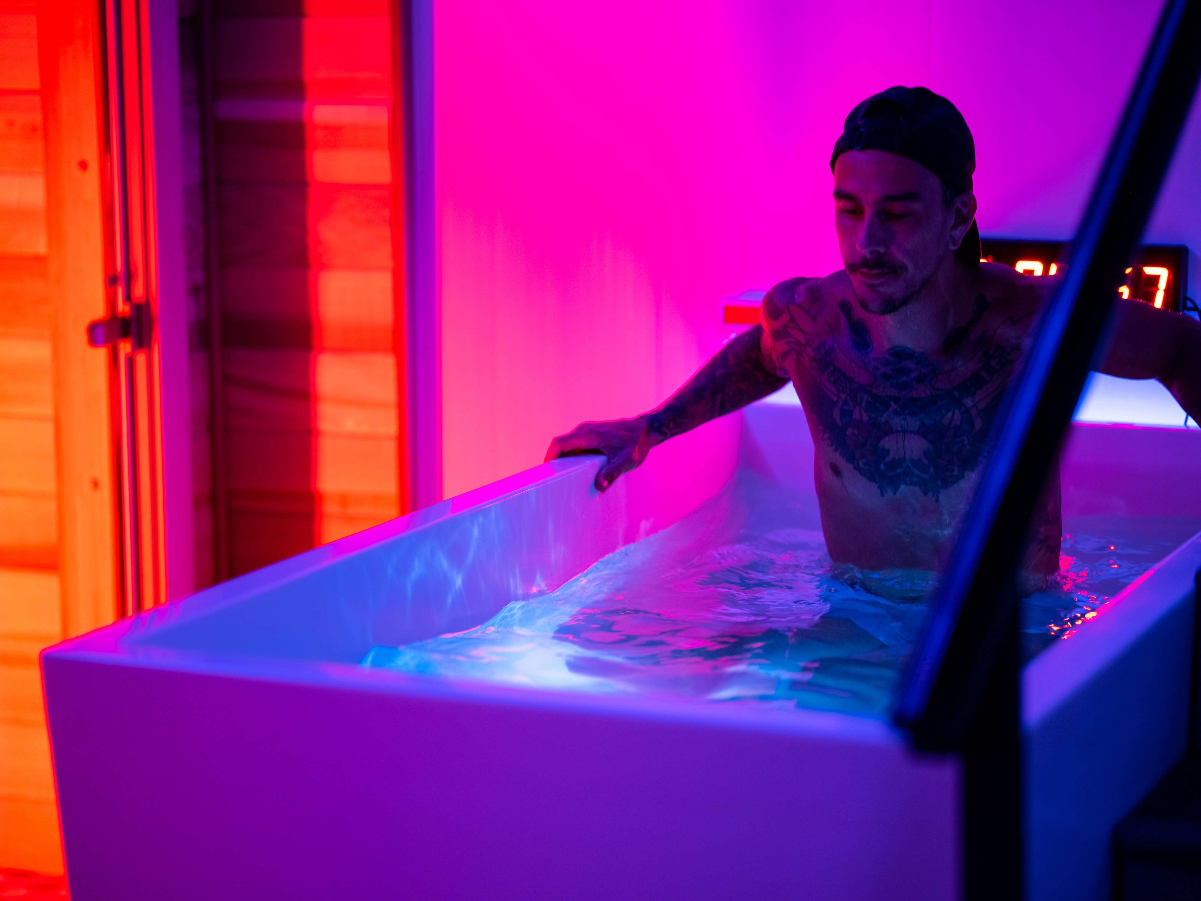 Cold plunge at Evolve