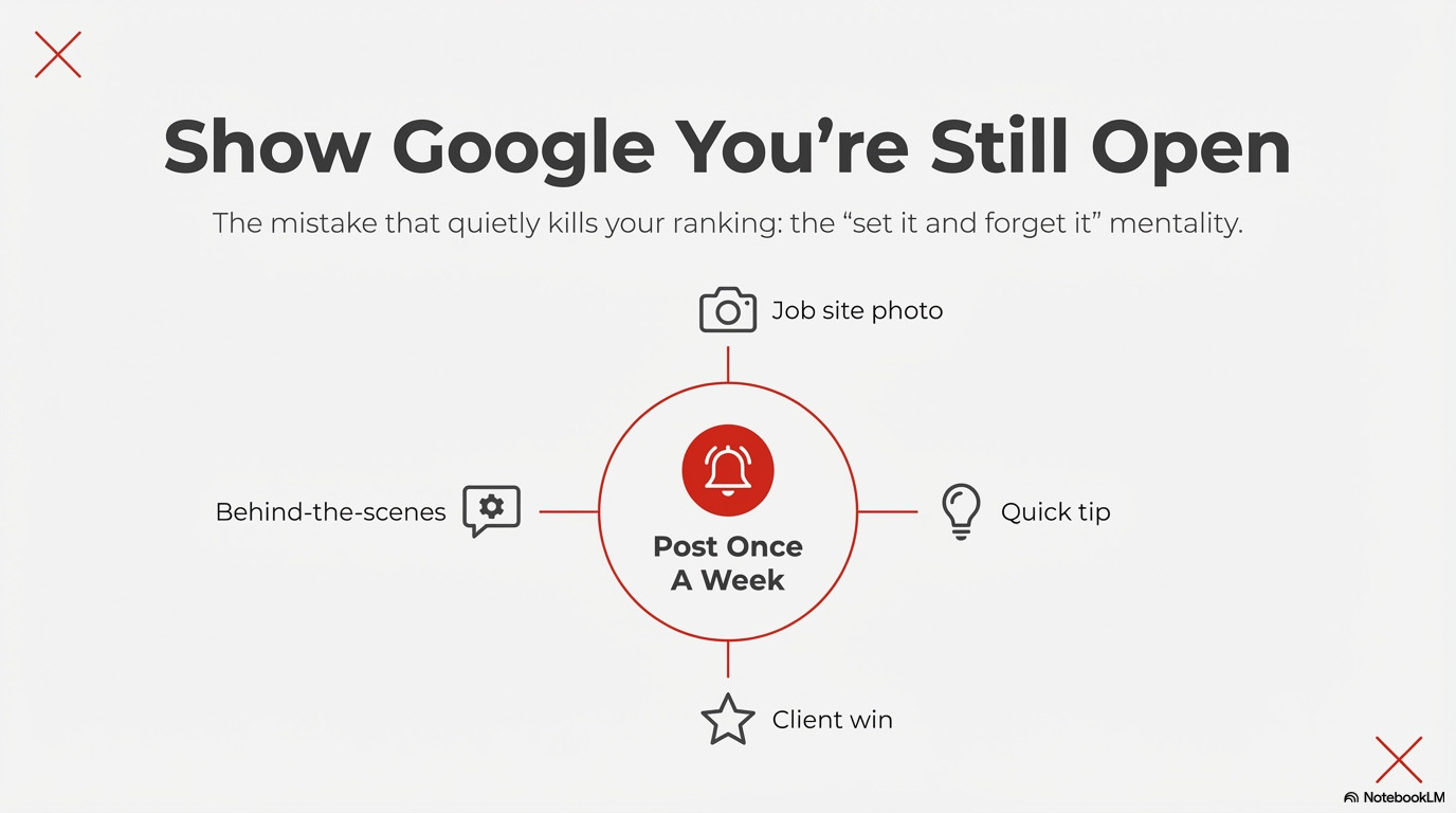 Post once per week to your Google Business Profile