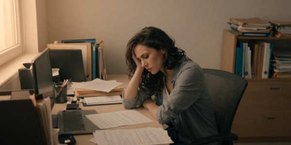 Nonprofit professional reviewing a grant application at a desk, highlighting common challenges that lead to grant proposal rejection Nonprofit professional reviewing a grant application at a desk, highlighting common challenges that lead to grant proposal rejection