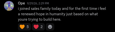 Original Sales Family member testimonial screenshot 7