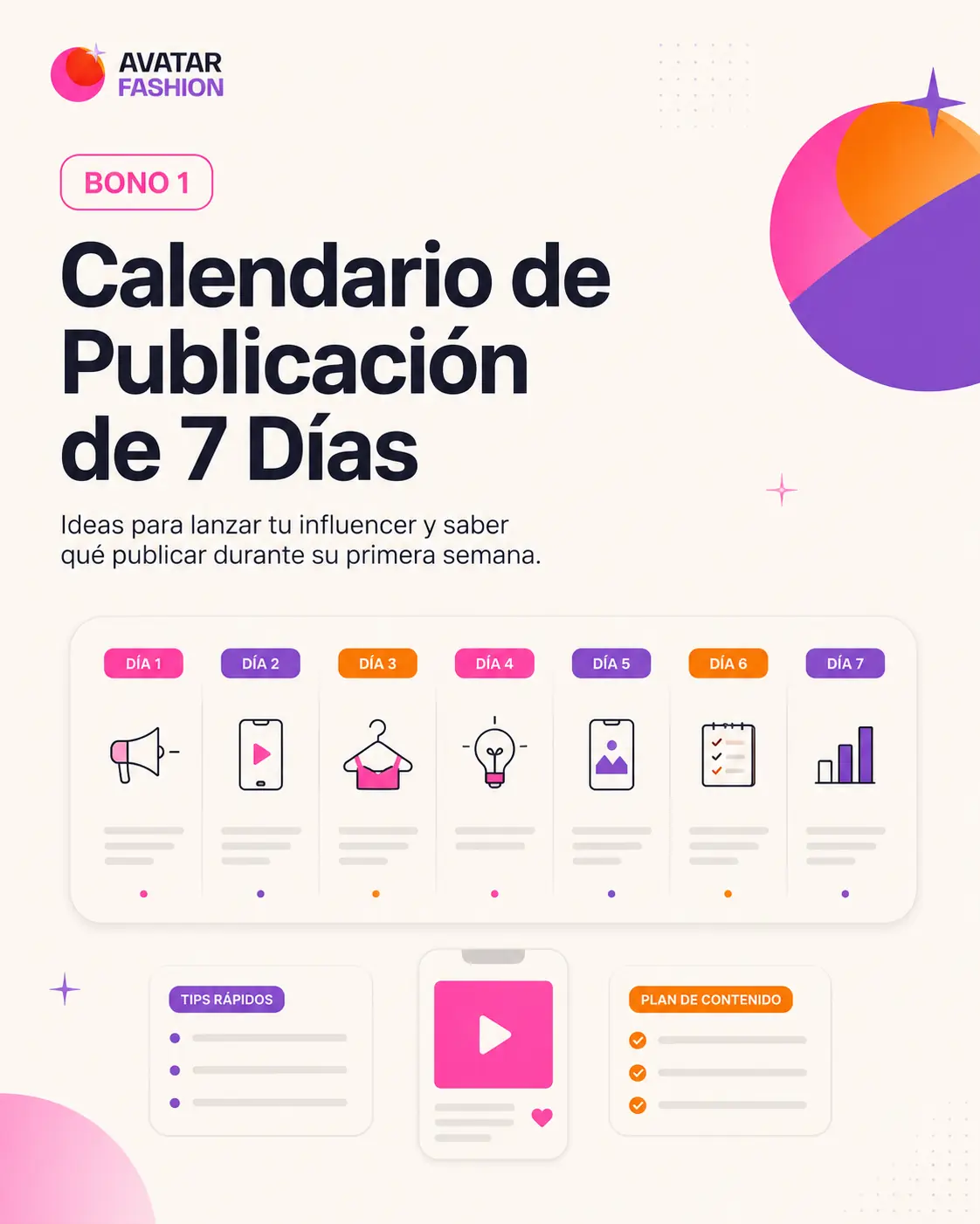 Bono 1: Calendario de Publicación de 7 Días