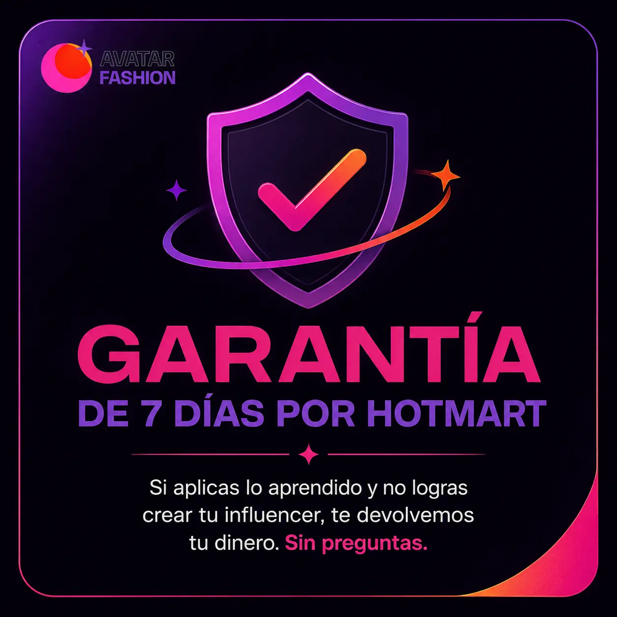 Sello de garantía de 7 días por medio de Hotmart