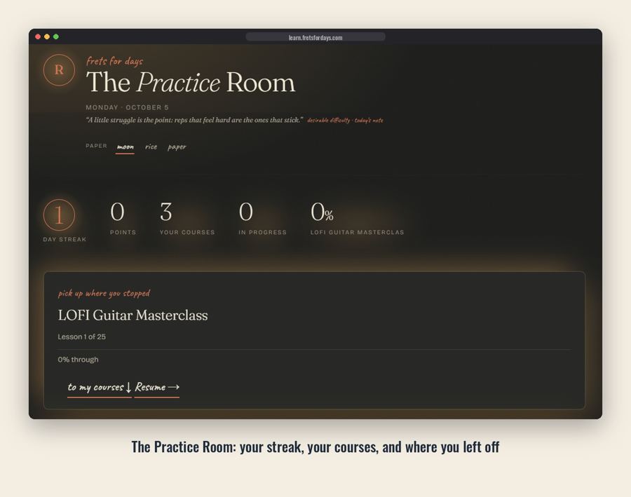 inside 1 practice room