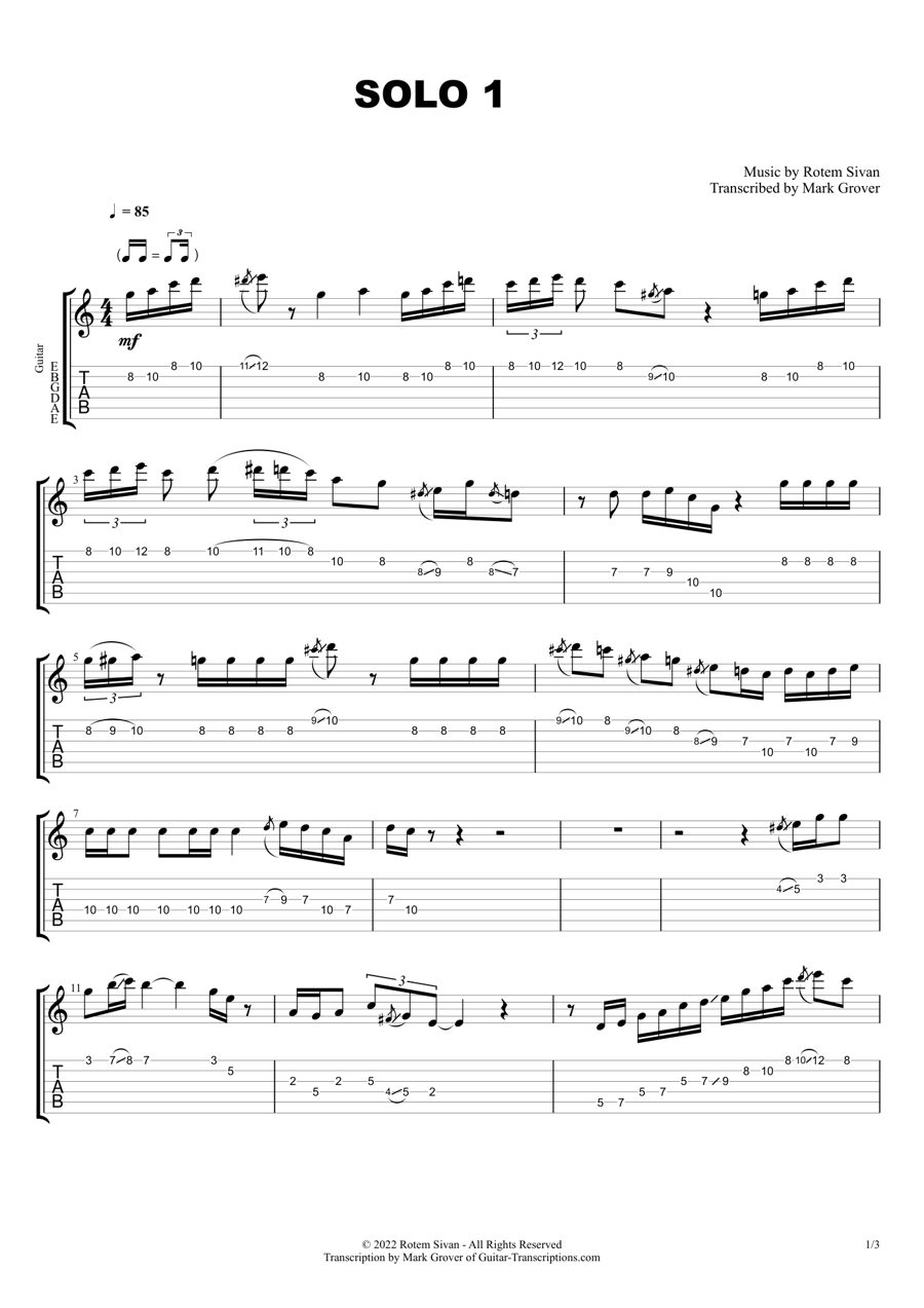 A worksheet page from Unlocking the Fretboard