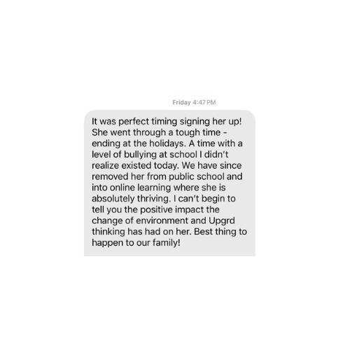Parent testimonial