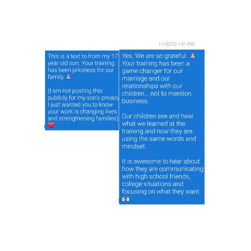 Parent testimonial
