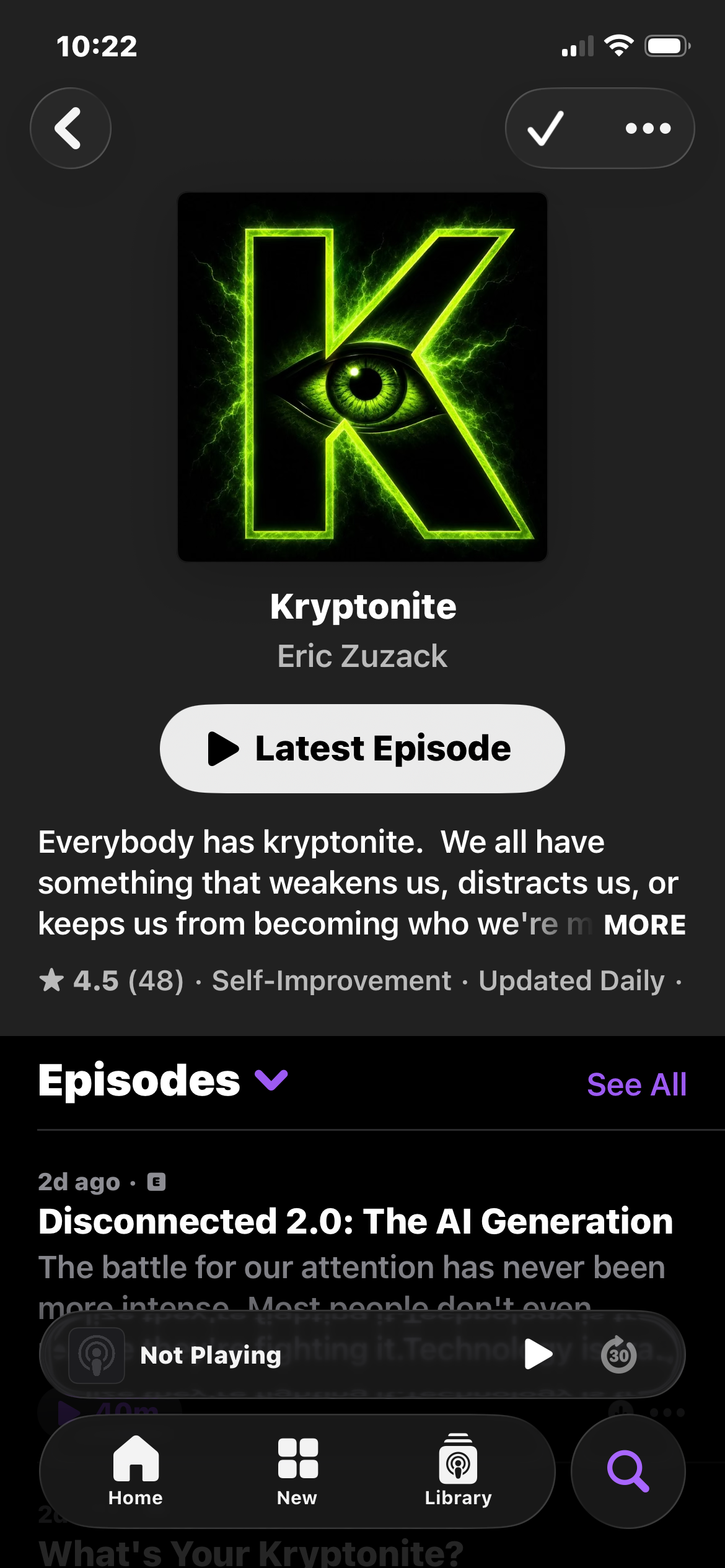 Kryptonite show page