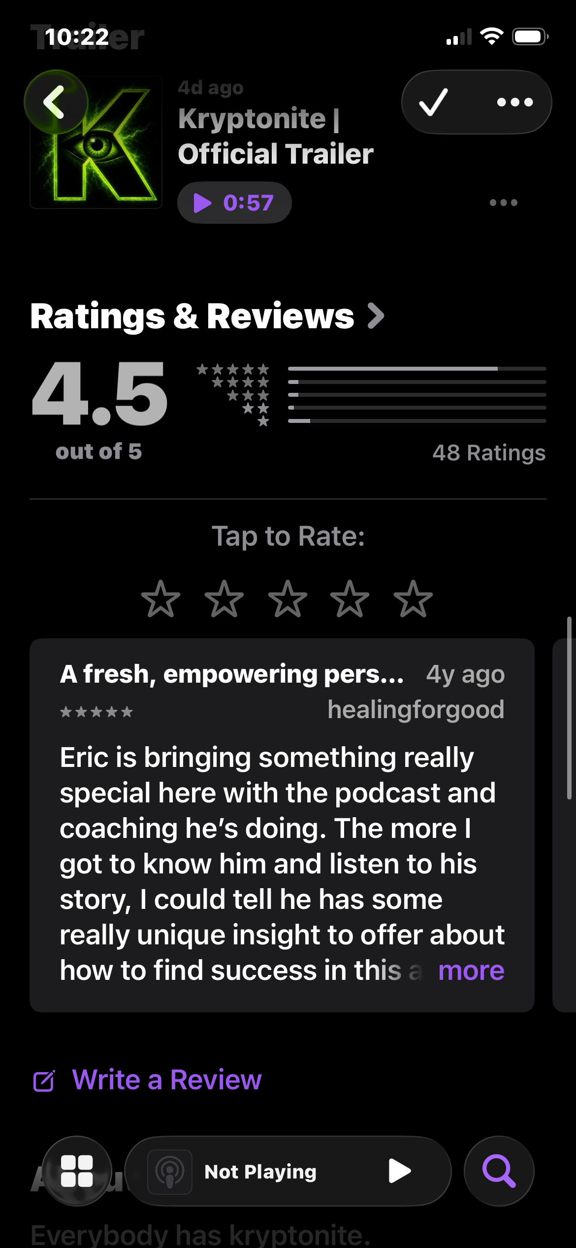 Ratings and Reviews section