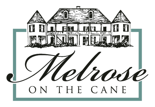 A historic plantation house with large oak trees.