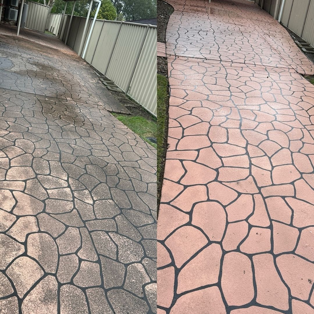 Driveway pressure cleaning