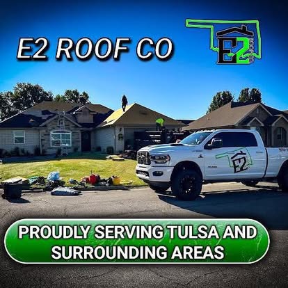 Roof leak repair in progress on a Tulsa area home