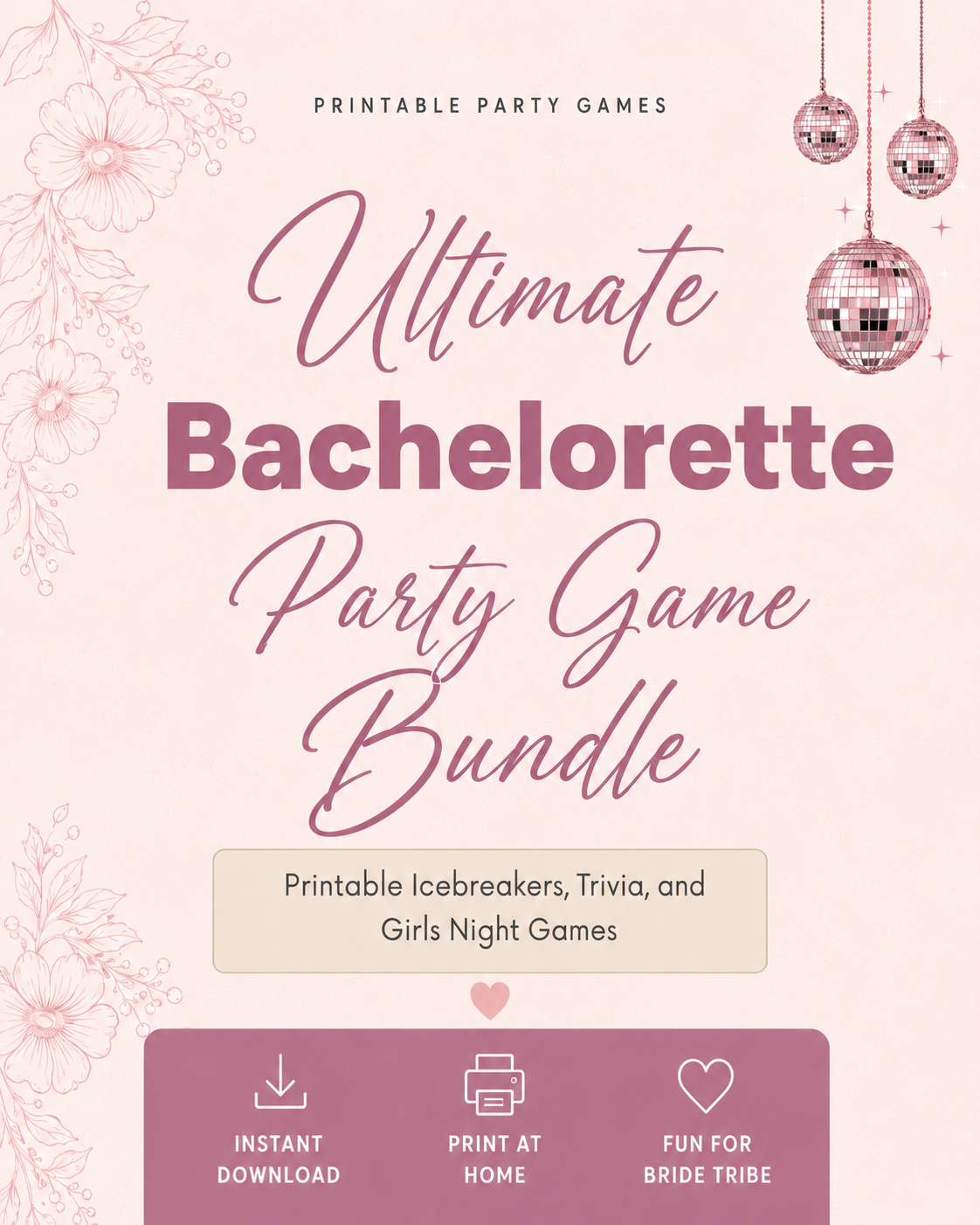 Printable bachelorette party game thank you page