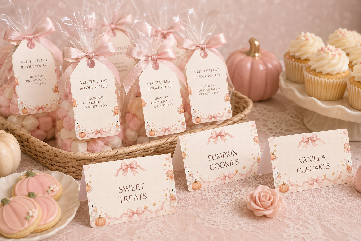 Styled Baby Shower Table Mockup