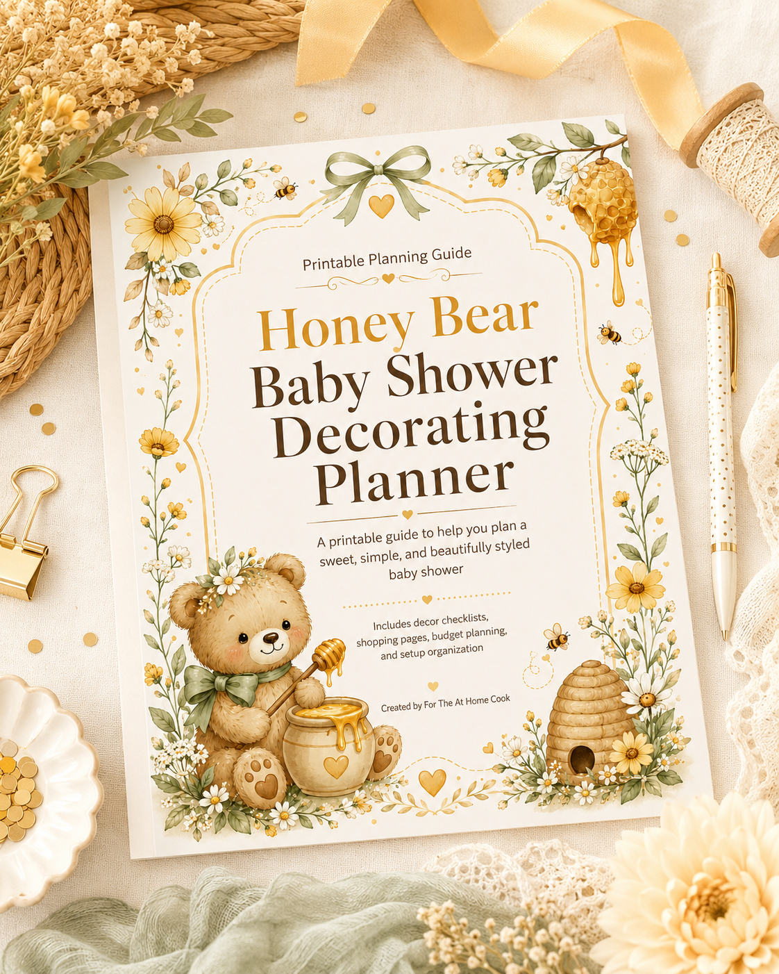 Honey Bear Baby Shower Decorating Planner