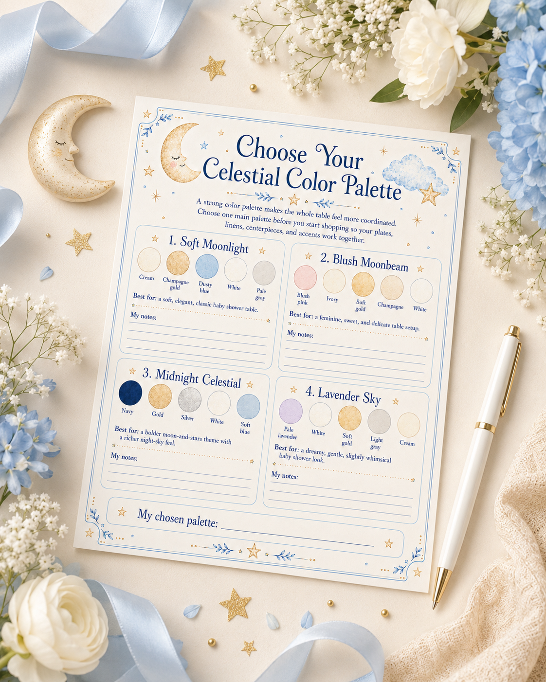 Digital download planner mockup