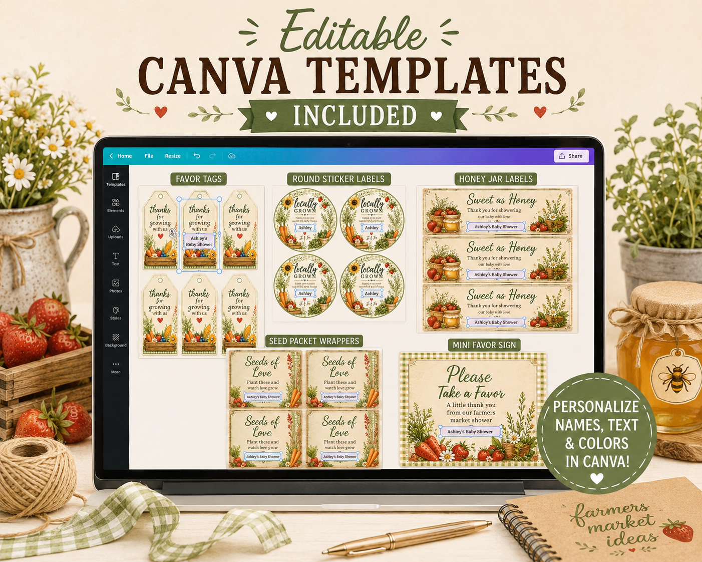 Editable Canva template mockup