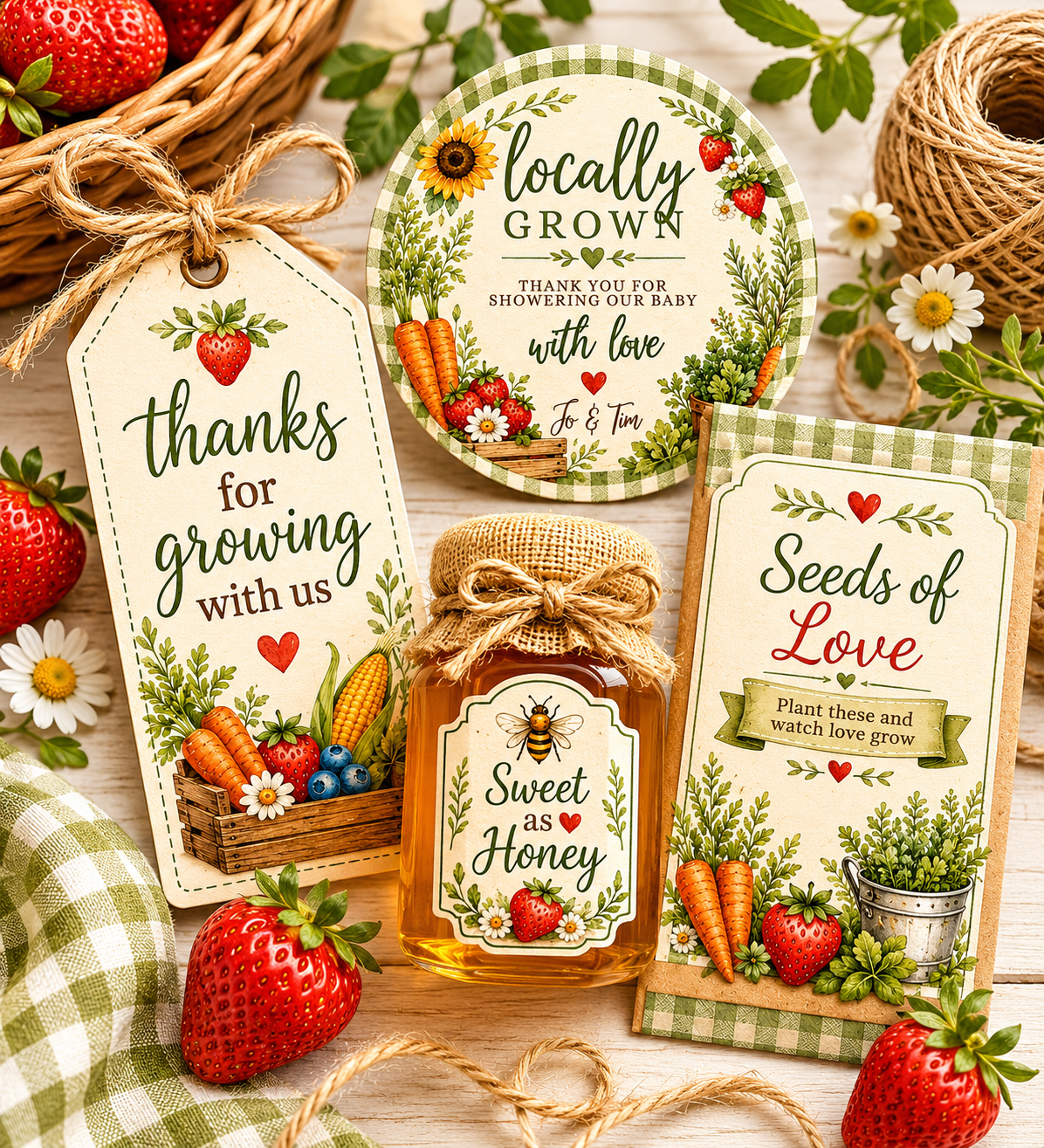 Farmers market favor printable details mockup