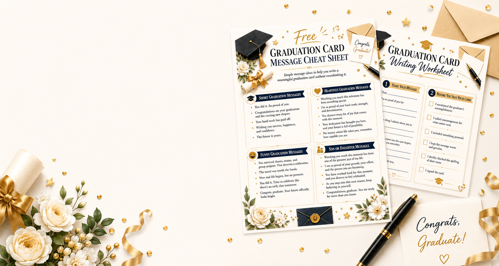 Graduation Card Writing Worksheet preview