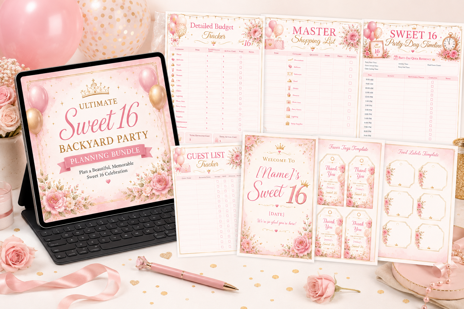 Ultimate Sweet 16 Backyard Party Planning Bundle