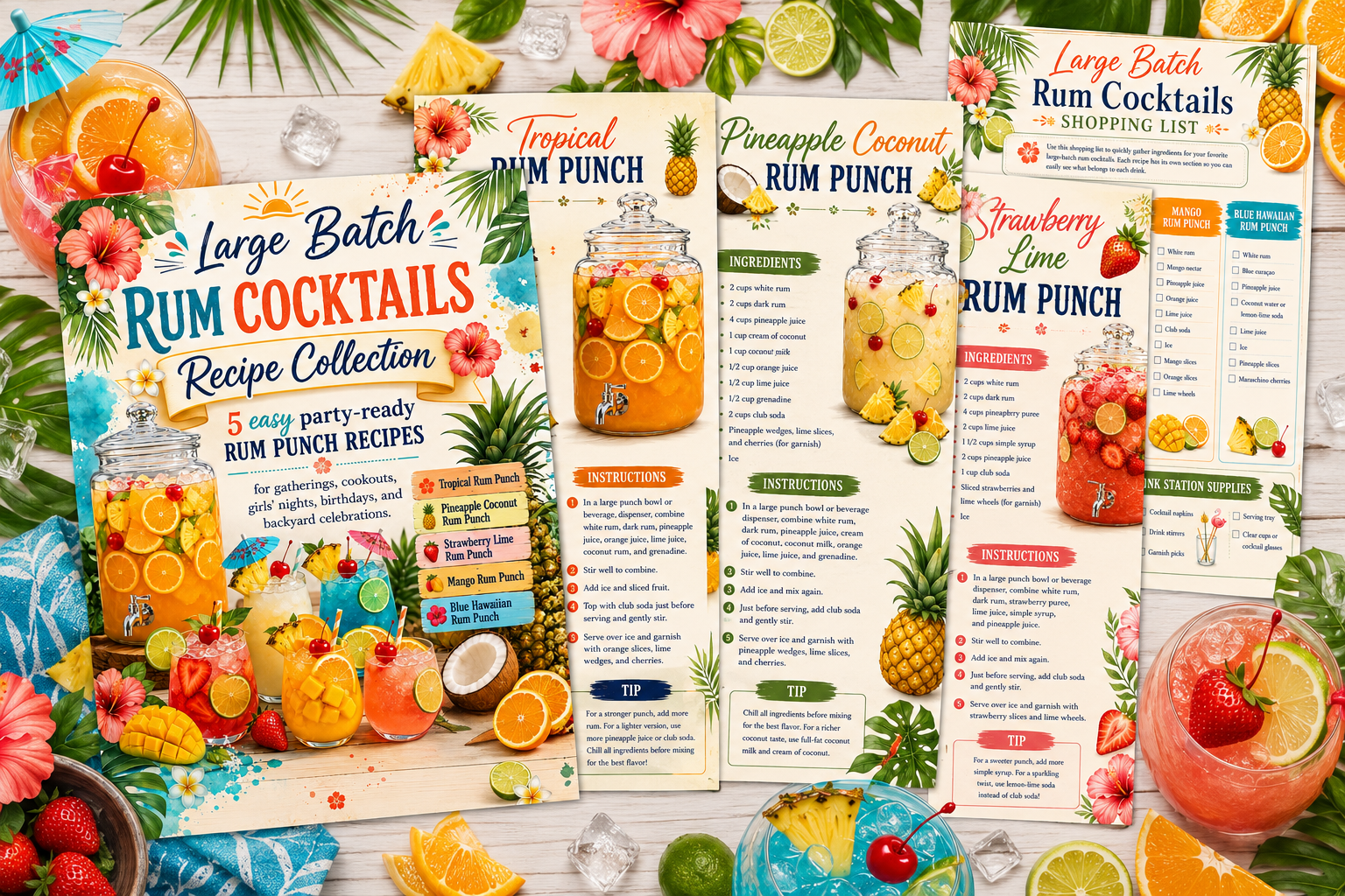 Free Large Batch Rum Cocktails Recipe Collection