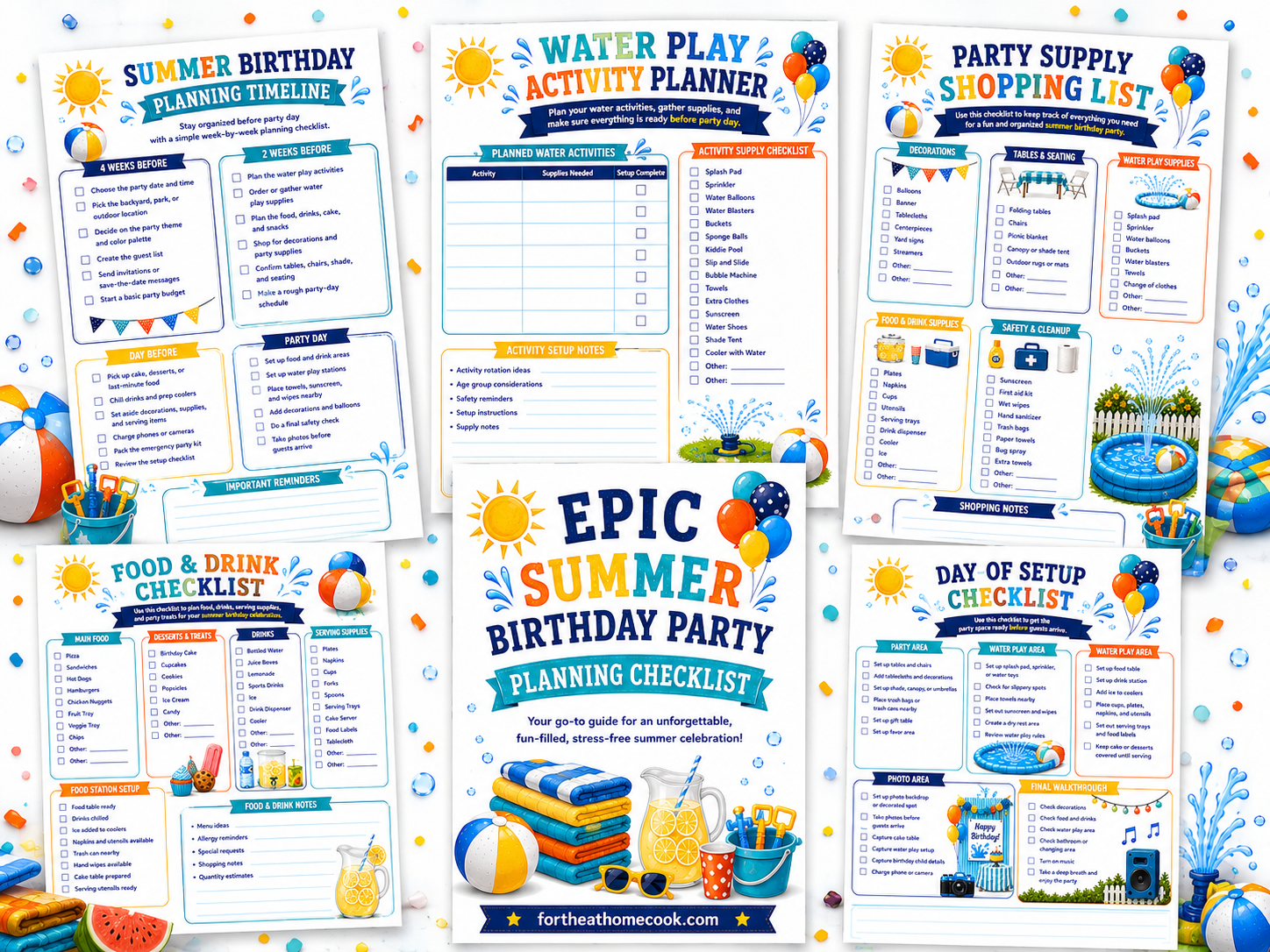 Free Epic Summer Birthday Party Planning Checklist printable preview