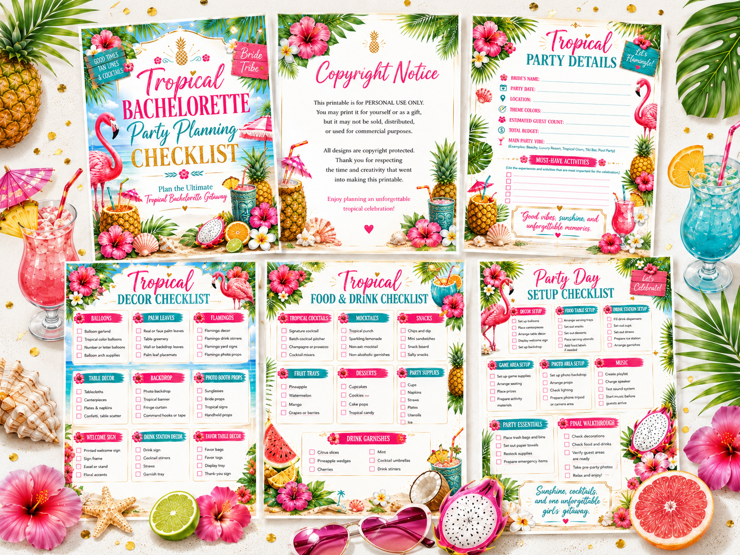 Free Tropical Bachelorette Party Planning Checklist