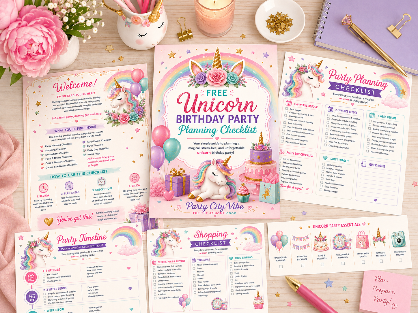 Free Unicorn Birthday Party Planning Checklist