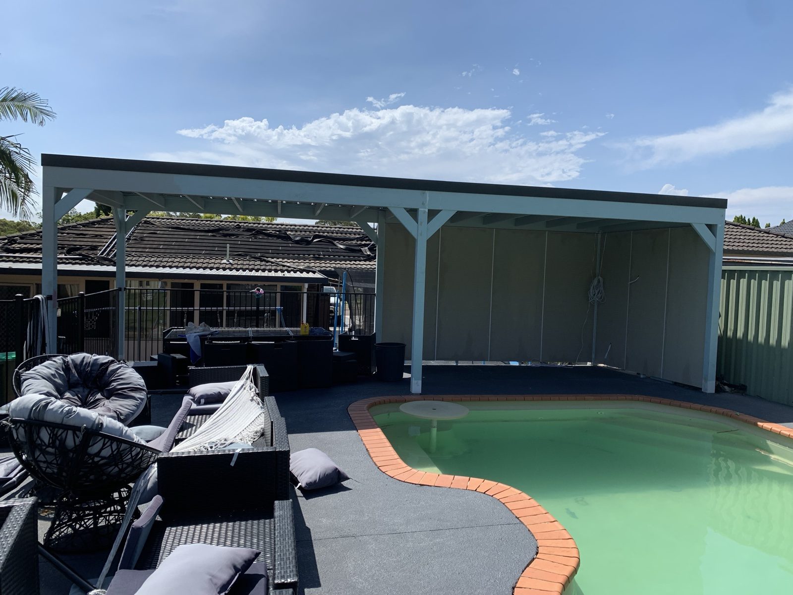 Outdoor structure and pool