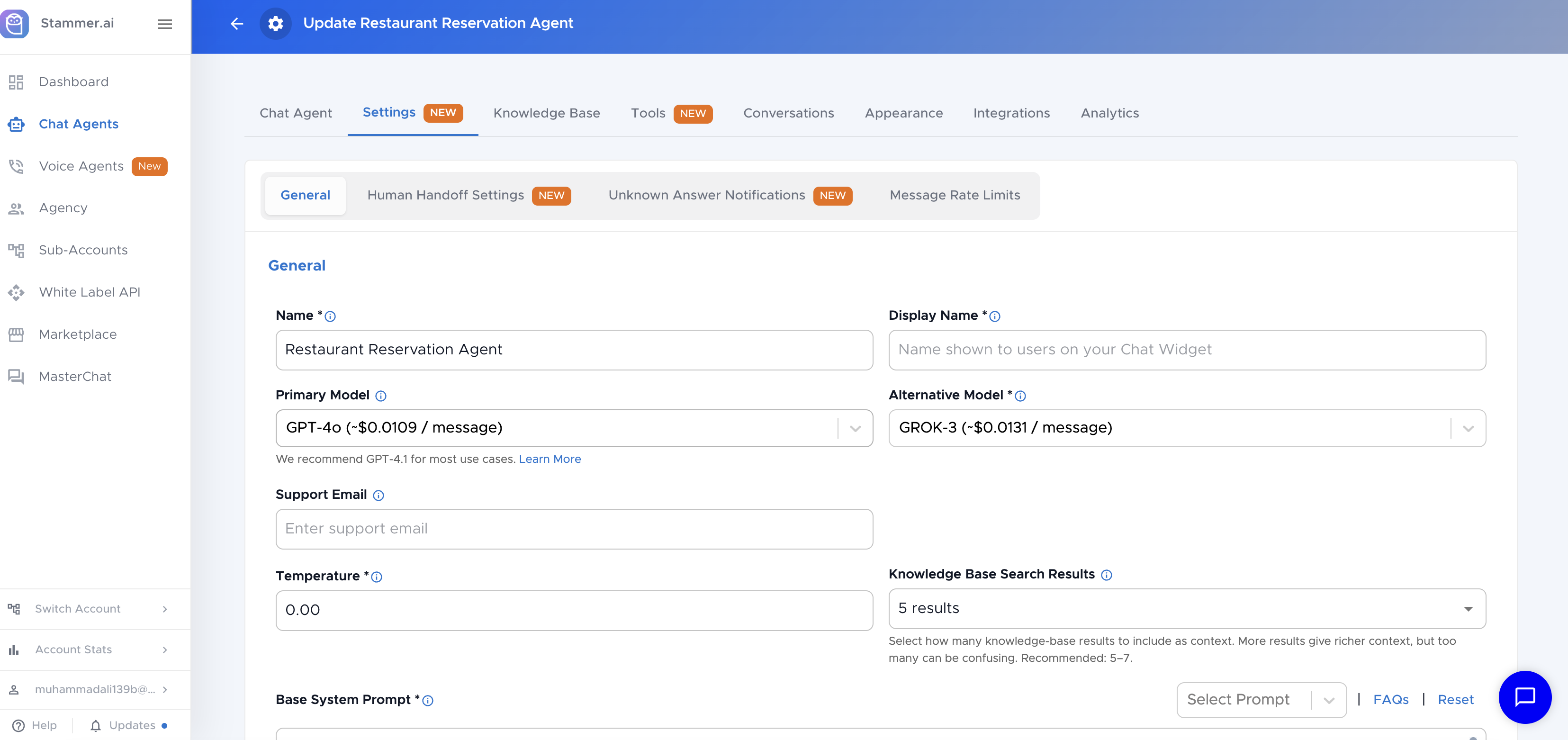 Restaurant Chatbot